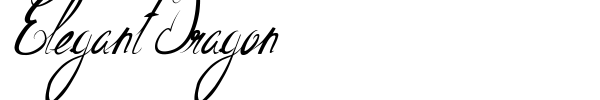 Elegant Dragon font preview